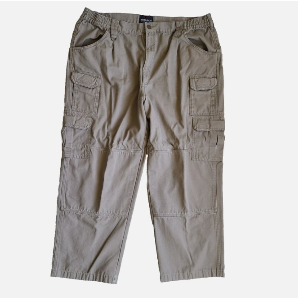 Woolrich Elite Series Tactical Pants Actual 38 x 28 Khaki Cargo Workwear Hemmed